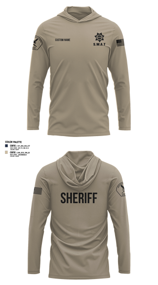 Long Sleeve Performance Shirt with hood, Jefferson County Regional SWAT, , Teamtime, Team time, sublimation, custom sports apparel, team uniforms, spirit wear, spiritwear, sports uniforms, custom shirts, team store, custom team store, fundraiser sports, apparel fundraiser