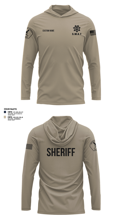 Jefferson County Regional SWAT 87316288 Long Sleeve Performance Shirt with hood - 58