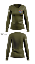7th Communication Battalion 14912459 Women's Long Sleeve V-neck Shirt - 1
