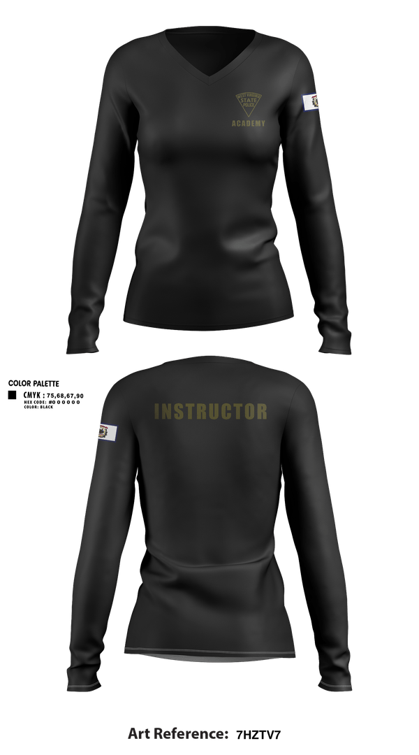 Womens Long Sleeve Vneck Shirt, State Police, Police, Teamtime, Team time, sublimation, custom sports apparel, team uniforms, spirit wear, spiritwear, sports uniforms, custom shirts, team store, custom team store, fundraiser sports, apparel fundraiser