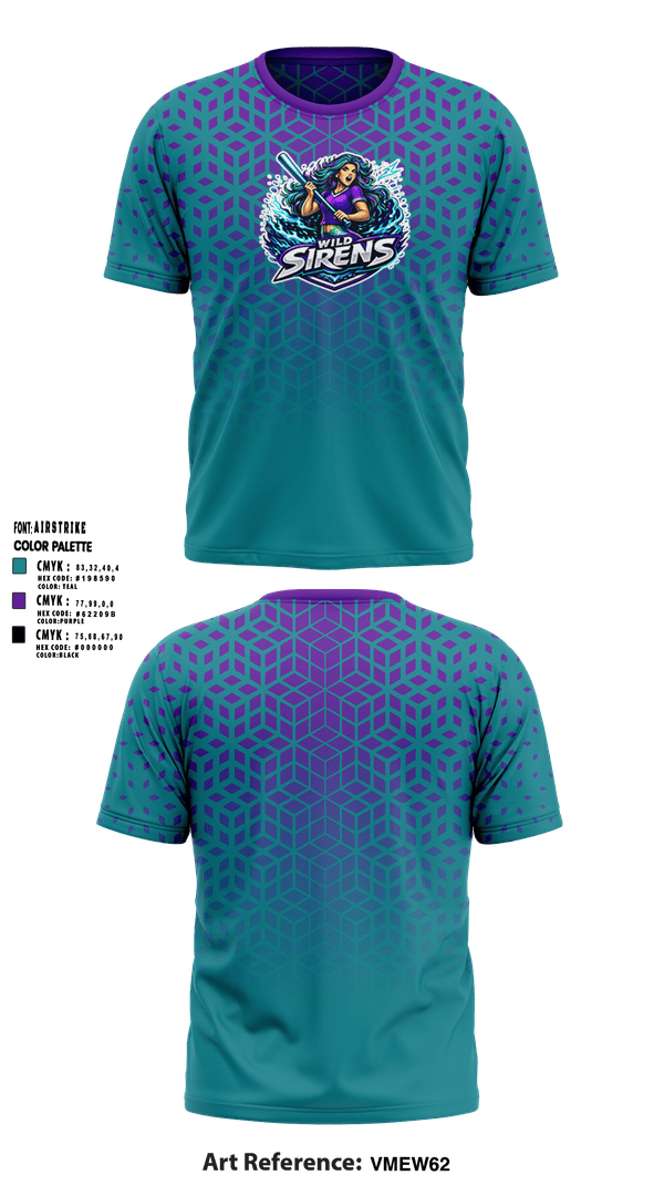 Short Sleeve Performance Shirt, Wild Sirens, Softball, Teamtime, Team time, sublimation, custom sports apparel, team uniforms, spirit wear, spiritwear, sports uniforms, custom shirts, team store, custom team store, fundraiser sports, apparel fundraiser