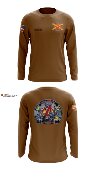 Long Sleeve Performance Shirt, Alpha Avengers 1-121st FAR HIMARS, Army, Teamtime, Team time, sublimation, custom sports apparel, team uniforms, spirit wear, spiritwear, sports uniforms, custom shirts, team store, custom team store, fundraiser sports, apparel fundraiser