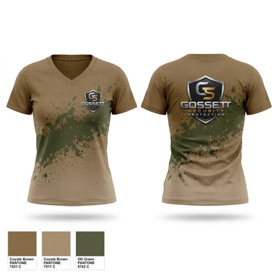 Gossett security protection Women's Short Sleeve V-neck Shirt - 1