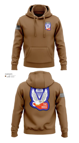 Hoodie, 1st Battalion 503rd Infantry Regiment, , Teamtime, Team time, sublimation, custom sports apparel, team uniforms, spirit wear, spiritwear, sports uniforms, custom shirts, team store, custom team store, fundraiser sports, apparel fundraiser