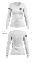 Florida Department of Corrections 76074313 Women's Long Sleeve V-neck Shirt - 6