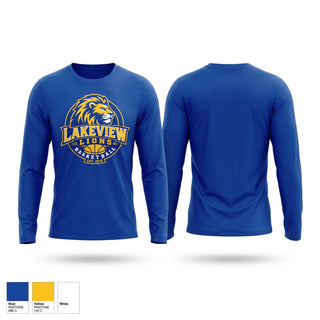 Long Sleeve Performance Shirt, Lakeview Lions, Women's Basketball, Teamtime, Team time, sublimation, custom sports apparel, team uniforms, spirit wear, spiritwear, sports uniforms, custom shirts, team store, custom team store, fundraiser sports, apparel fundraiser