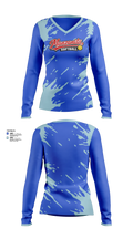 Manzanita Softball 24227643 Women's Long Sleeve V-neck Shirt - 10