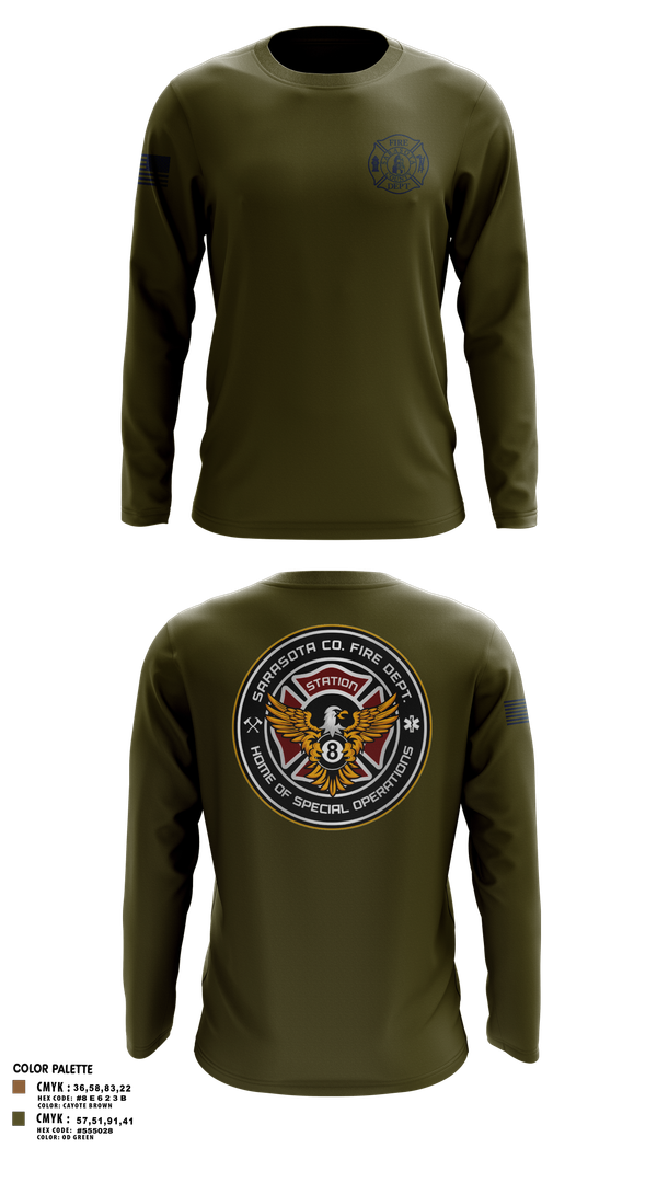 Long Sleeve Performance Shirt, Sarasota County Fire Department, , Teamtime, Team time, sublimation, custom sports apparel, team uniforms, spirit wear, spiritwear, sports uniforms, custom shirts, team store, custom team store, fundraiser sports, apparel fundraiser