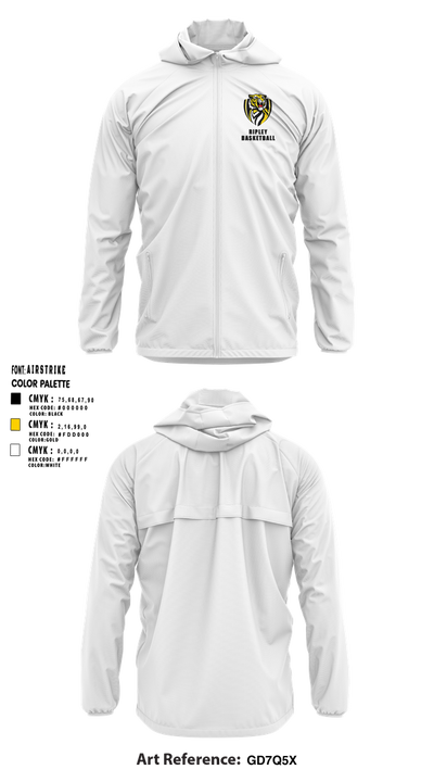 Ripley Middle School Basketball 22825718 Windbreaker - 3
