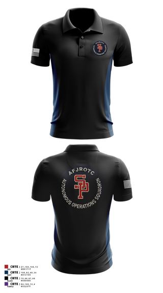 Short Sleeve Performance Polo, AFJROTC MS-081 DRONE TEAM, , Teamtime, Team time, sublimation, custom sports apparel, team uniforms, spirit wear, spiritwear, sports uniforms, custom shirts, team store, custom team store, fundraiser sports, apparel fundraiser