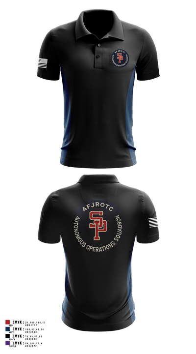 AFJROTC MS-081 DRONE TEAM 88778530 Short Sleeve Performance Polo - 5
