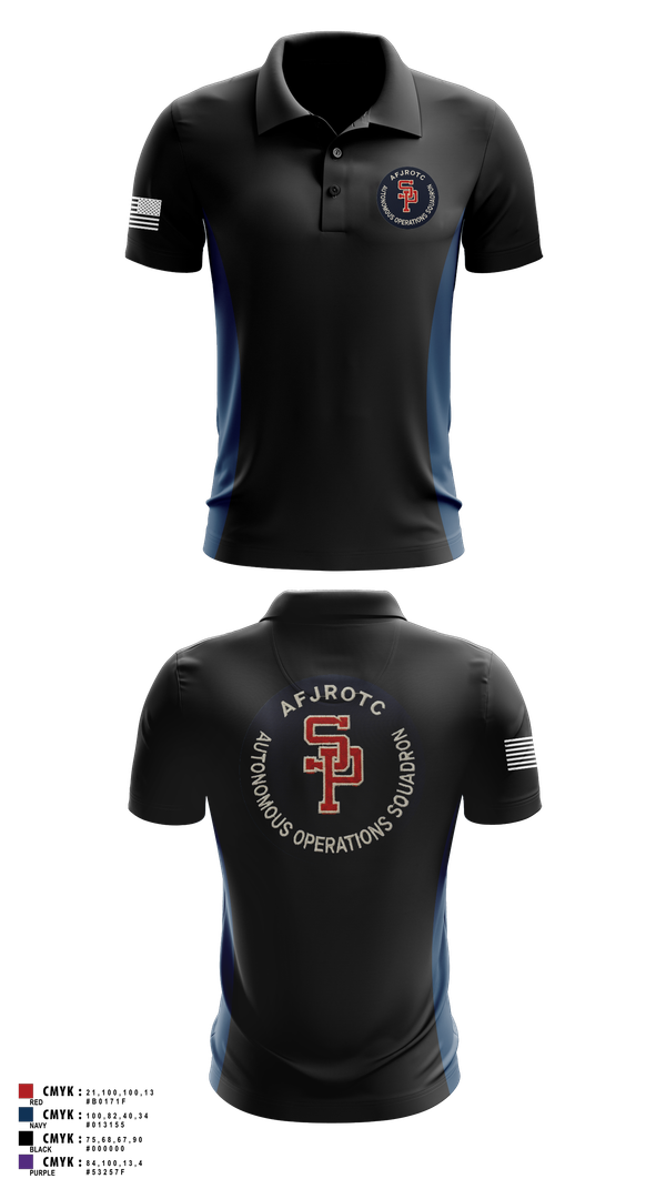 Short Sleeve Performance Polo, AFJROTC MS-081 DRONE TEAM, , Teamtime, Team time, sublimation, custom sports apparel, team uniforms, spirit wear, spiritwear, sports uniforms, custom shirts, team store, custom team store, fundraiser sports, apparel fundraiser