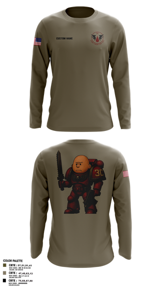 Long Sleeve Performance Shirt, CCo, 1-508PIR (OG), Army, Teamtime, Team time, sublimation, custom sports apparel, team uniforms, spirit wear, spiritwear, sports uniforms, custom shirts, team store, custom team store, fundraiser sports, apparel fundraiser