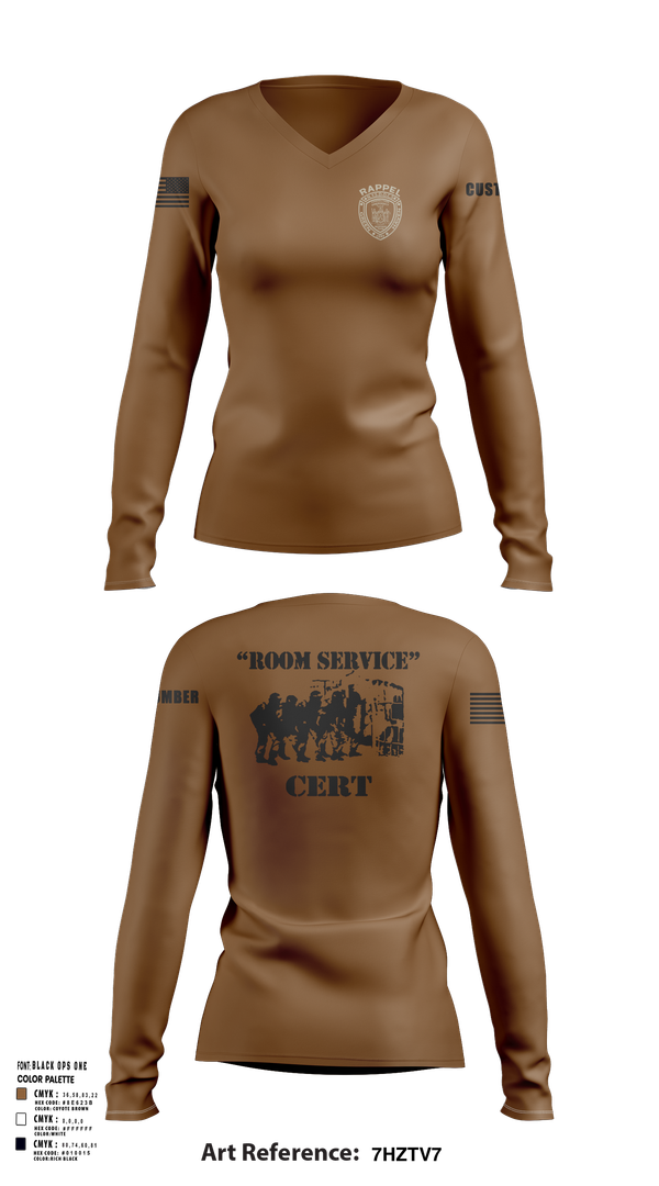 Womens Long Sleeve Vneck Shirt, Green Haven CERT, , Teamtime, Team time, sublimation, custom sports apparel, team uniforms, spirit wear, spiritwear, sports uniforms, custom shirts, team store, custom team store, fundraiser sports, apparel fundraiser