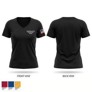 Womens Short Sleeve Vneck Shirt, Okeechobee County Sheriff’s Office K9 Unit, Police, Teamtime, Team time, sublimation, custom sports apparel, team uniforms, spirit wear, spiritwear, sports uniforms, custom shirts, team store, custom team store, fundraiser sports, apparel fundraiser