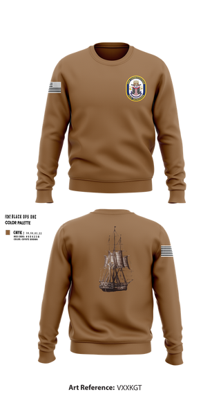 Crew Neck Sweatshirt, USS CONSTITUTION, , Teamtime, Team time, sublimation, custom sports apparel, team uniforms, spirit wear, spiritwear, sports uniforms, custom shirts, team store, custom team store, fundraiser sports, apparel fundraiser