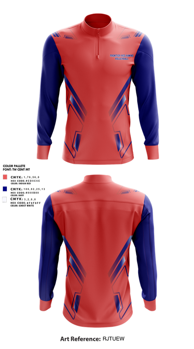 Frontier Red Hawks 40664467 Quarter Zip Jacket - 1