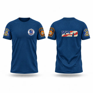 Old School Cotton Feel Shirt, East Rockaway Fire Department Rescue, EMS/EMT, Teamtime, Team time, sublimation, custom sports apparel, team uniforms, spirit wear, spiritwear, sports uniforms, custom shirts, team store, custom team store, fundraiser sports, apparel fundraiser