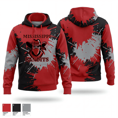 Mississippi Bandits Youth Football and Cheer Team 58655552 Hoodie - 2