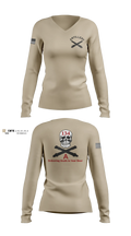 A Battery 1-134th Field Artillery Women's Long Sleeve V-neck Shirt - 100