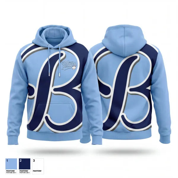 Hoodie, South Coast Blues, Baseball, Teamtime, Team time, sublimation, custom sports apparel, team uniforms, spirit wear, spiritwear, sports uniforms, custom shirts, team store, custom team store, fundraiser sports, apparel fundraiser