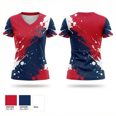 Great Oak Wolfpack 20456028 Women's Short Sleeve V-neck Shirt - 1