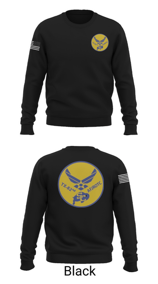 Crew Neck Sweatshirt, Samuel Clemens Tx-82 AFJROTC, Air Force, Teamtime, Team time, sublimation, custom sports apparel, team uniforms, spirit wear, spiritwear, sports uniforms, custom shirts, team store, custom team store, fundraiser sports, apparel fundraiser