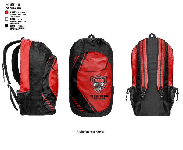Gear Bag, Pea Ridge Thunder Soccer Club, Men's Soccer, Teamtime, Team time, sublimation, custom sports apparel, team uniforms, spirit wear, spiritwear, sports uniforms, custom shirts, team store, custom team store, fundraiser sports, apparel fundraiser