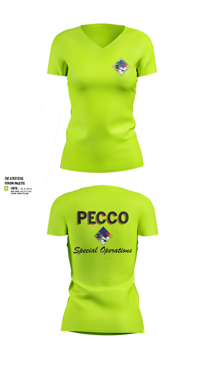 PECCO 69010364 Women's Short Sleeve V-neck Shirt - 6