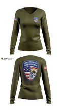 Woodville State University Police Department Women's Long Sleeve V-neck Shirt - 2