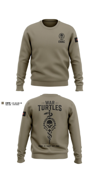 Crew Neck Sweatshirt, War turtles, Army, Teamtime, Team time, sublimation, custom sports apparel, team uniforms, spirit wear, spiritwear, sports uniforms, custom shirts, team store, custom team store, fundraiser sports, apparel fundraiser