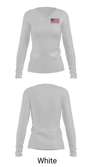 Womens Long Sleeve Vneck Shirt, B/2/10, Army, Teamtime, Team time, sublimation, custom sports apparel, team uniforms, spirit wear, spiritwear, sports uniforms, custom shirts, team store, custom team store, fundraiser sports, apparel fundraiser