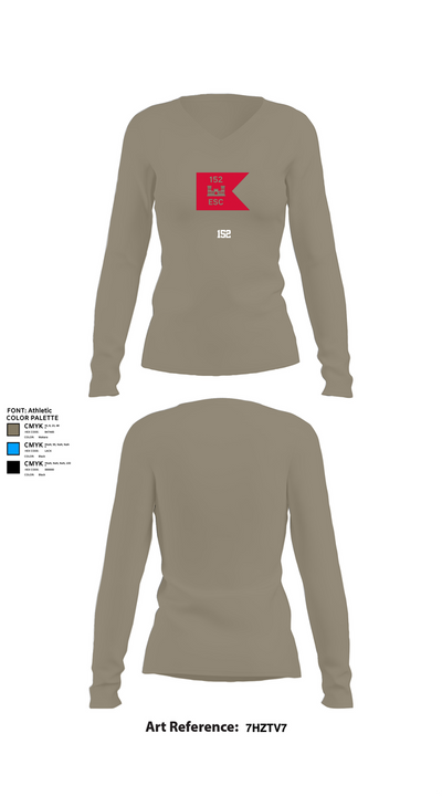 152 ESC Women's Long Sleeve V-neck Shirt - 62