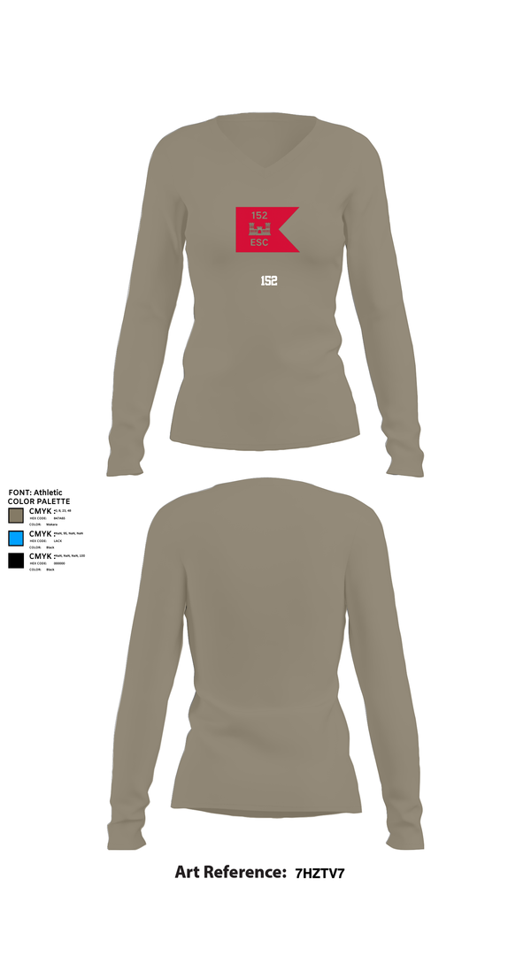 Womens Long Sleeve Vneck Shirt, 152, Army, Teamtime, Team time, sublimation, custom sports apparel, team uniforms, spirit wear, spiritwear, sports uniforms, custom shirts, team store, custom team store, fundraiser sports, apparel fundraiser