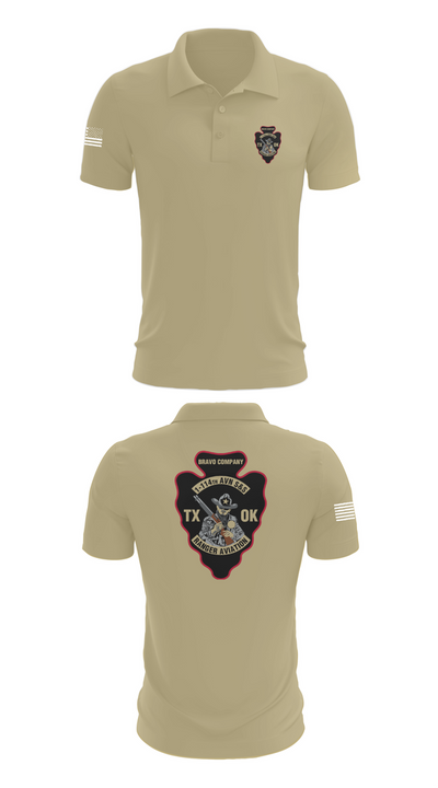 B CO 1-114TH AVN S&S 16112199 Short Sleeve Performance Polo - 87
