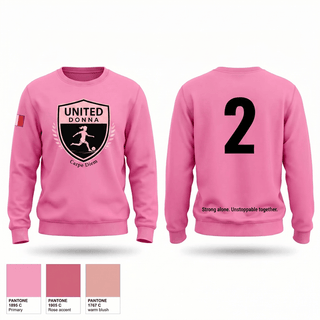 Crew Neck Sweatshirt, United Donna, Women's Soccer, Teamtime, Team time, sublimation, custom sports apparel, team uniforms, spirit wear, spiritwear, sports uniforms, custom shirts, team store, custom team store, fundraiser sports, apparel fundraiser