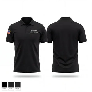 Short Sleeve Performance Polo, Springfield Police Division, Police, Teamtime, Team time, sublimation, custom sports apparel, team uniforms, spirit wear, spiritwear, sports uniforms, custom shirts, team store, custom team store, fundraiser sports, apparel fundraiser