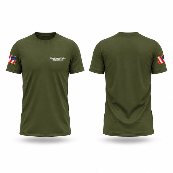 Roodhouse Police Department Old School Cotton Feel Shirt - 1