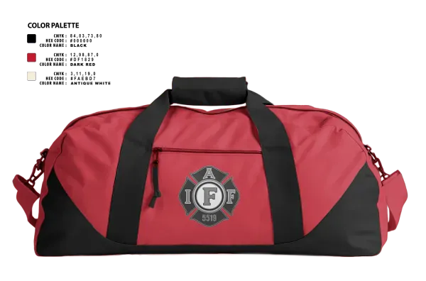 Duffle Bag, Local 5519, Fire Department, Teamtime, Team time, sublimation, custom sports apparel, team uniforms, spirit wear, spiritwear, sports uniforms, custom shirts, team store, custom team store, fundraiser sports, apparel fundraiser