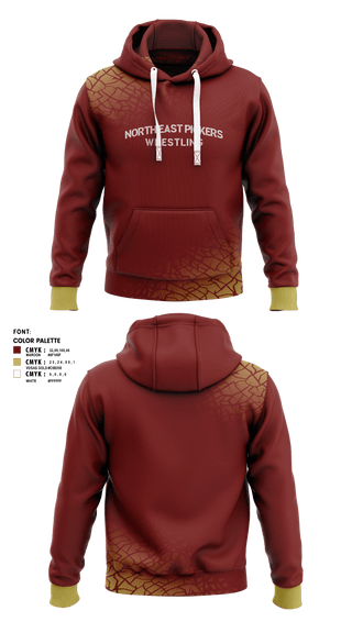 Hoodie, North East Pickers, Wrestling, Teamtime, Team time, sublimation, custom sports apparel, team uniforms, spirit wear, spiritwear, sports uniforms, custom shirts, team store, custom team store, fundraiser sports, apparel fundraiser