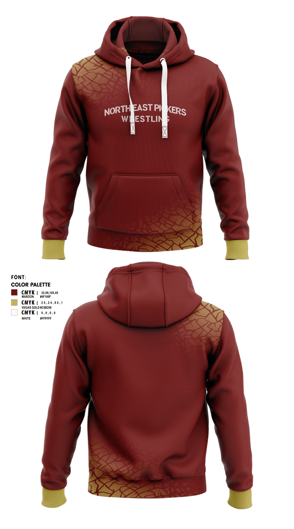 Hoodie, North East Pickers, Wrestling, Teamtime, Team time, sublimation, custom sports apparel, team uniforms, spirit wear, spiritwear, sports uniforms, custom shirts, team store, custom team store, fundraiser sports, apparel fundraiser