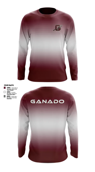 Long Sleeve Performance Shirt, Ganado, Spirit Store, Teamtime, Team time, sublimation, custom sports apparel, team uniforms, spirit wear, spiritwear, sports uniforms, custom shirts, team store, custom team store, fundraiser sports, apparel fundraiser