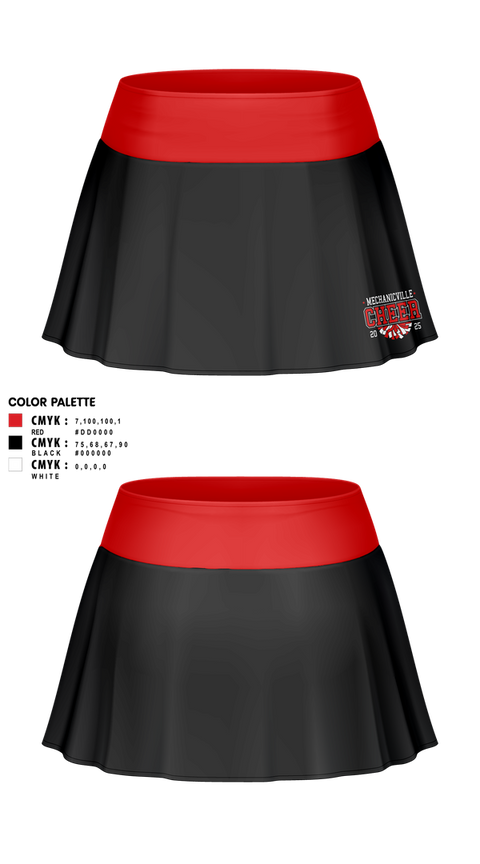 Skort, Mechanicville High School Cheer, Cheer, Teamtime, Team time, sublimation, custom sports apparel, team uniforms, spirit wear, spiritwear, sports uniforms, custom shirts, team store, custom team store, fundraiser sports, apparel fundraiser