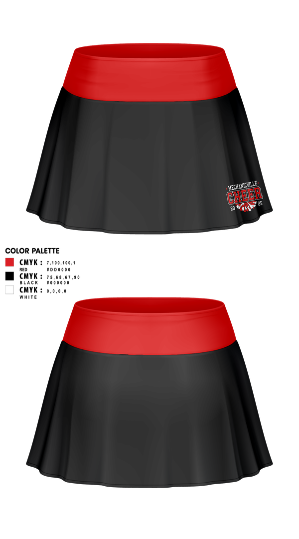 Skort, Mechanicville High School Cheer, Cheer, Teamtime, Team time, sublimation, custom sports apparel, team uniforms, spirit wear, spiritwear, sports uniforms, custom shirts, team store, custom team store, fundraiser sports, apparel fundraiser