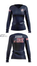 FWCS Career Academy Women's Long Sleeve V-neck Shirt - 21