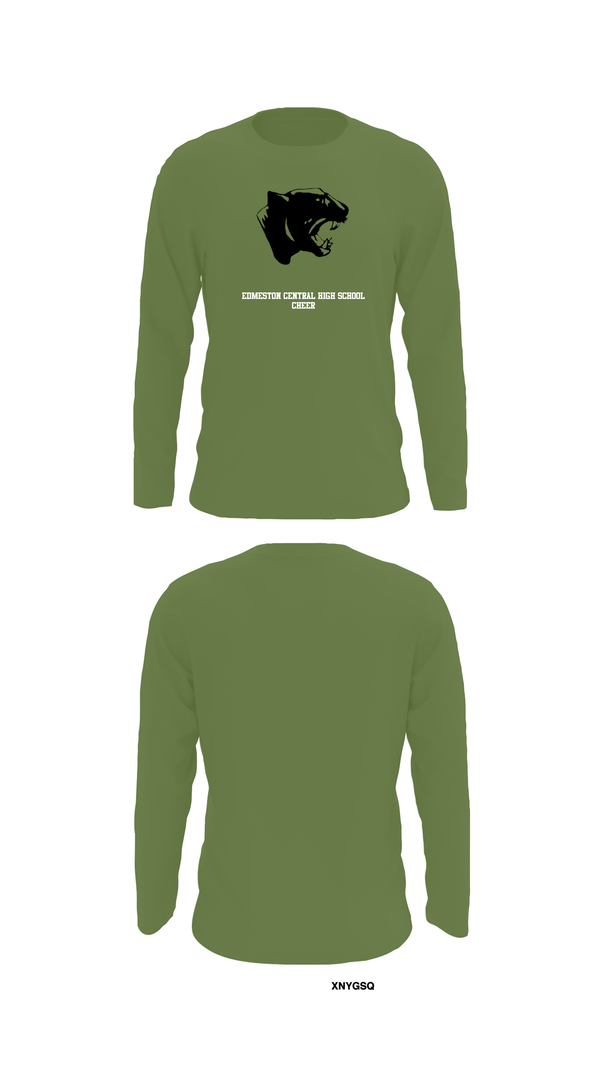 Long Sleeve Performance Shirt, Edmeston Central High School Cheer, Cheer, Teamtime, Team time, sublimation, custom sports apparel, team uniforms, spirit wear, spiritwear, sports uniforms, custom shirts, team store, custom team store, fundraiser sports, apparel fundraiser