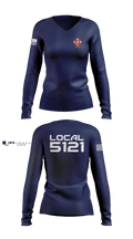 Kent-Sussex Professional Firefighters Local 5121 Women's Long Sleeve V-neck Shirt - 2