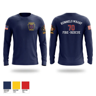 Long Sleeve Performance Shirt, Hummels Wharf Fire-Rescue, Fire Department, Teamtime, Team time, sublimation, custom sports apparel, team uniforms, spirit wear, spiritwear, sports uniforms, custom shirts, team store, custom team store, fundraiser sports, apparel fundraiser