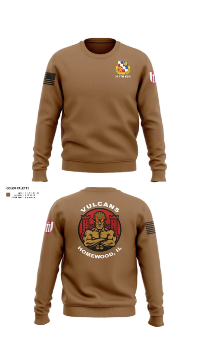 317th ECC 65415028 Crew Neck Sweatshirt - 101