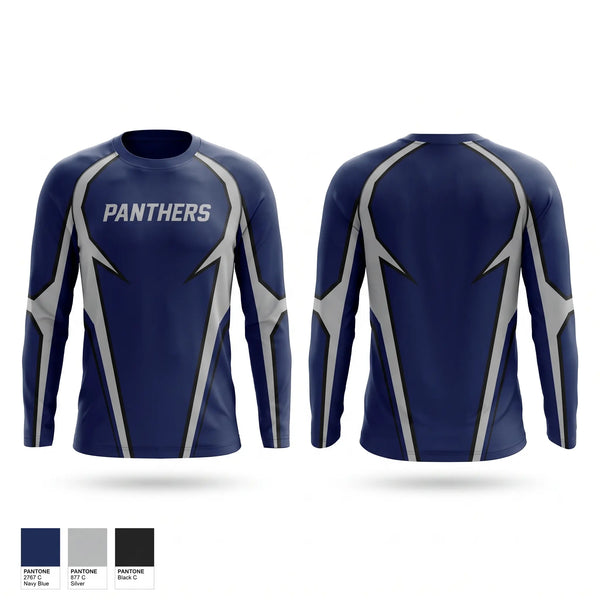 Long Sleeve Performance Shirt, Panthers, Men's Basketball, Teamtime, Team time, sublimation, custom sports apparel, team uniforms, spirit wear, spiritwear, sports uniforms, custom shirts, team store, custom team store, fundraiser sports, apparel fundraiser